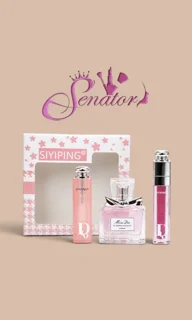 پک ۳ تکه طرح دیور SIYIPING (بالم لب + لیپ گلاس + عطر)